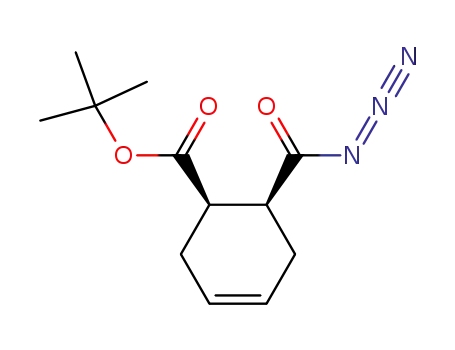 Molecular Structure of 820993-73-5 (3-Cyclohexene-1-carboxylic acid, 6-(azidocarbonyl)-, 1,1-dimethylethyl
ester, (1R,6S)-)