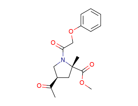 Molecular Structure of 137007-42-2 (DL-Proline, 4-acetyl-2-methyl-1-(phenoxyacetyl)-, methyl ester, trans-)