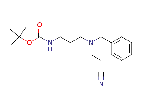 Carbamic acid, [3-[(2-cyanoethyl)(phenylmethyl)amino]propyl]-,
1,1-dimethylethyl ester