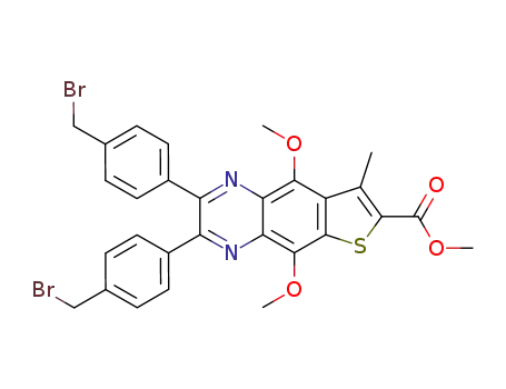 methyl-6,7-di-<4-(bromomethyl)phenyl>-4,9-dimethoxy-3-methylthieno<3,2-g>-quinoxalin-2-carboxylate