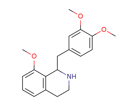 Molecular Structure of 81625-20-9 (1-(3,4-dimethoxybenzyl)-8-methoxy-1,2,3,4-tetrahydroisoquinoline)