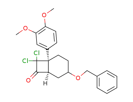 (1S,6R)-4-Benzyloxy-8,8-dichloro-1-(3,4-dimethoxy-phenyl)-bicyclo[4.2.0]octan-7-one