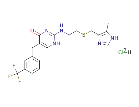 2-[2-(5-methyl-4-imidazolylmethylthio)ethylamino]-5-(3-trifluoromethylbenzyl)-4-pyrimidone dihydrochloride