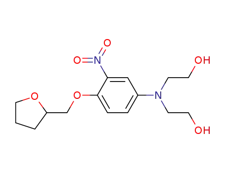 Molecular Structure of 106309-99-3 (Ethanol, 2,2'-[[3-nitro-4-[(tetrahydro-2-furanyl)methoxy]phenyl]imino]bis-)