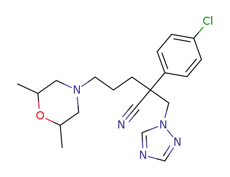 Molecular Structure of 147847-71-0 (1-[2-(4-Chlorophenyl)-2-cyano-5-(2,6-dimethyl-4-morpholinyl)pentyl]-1,2,4-triazole)