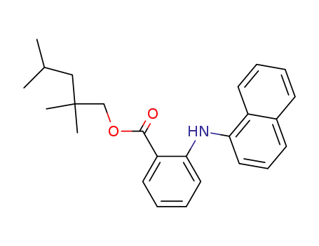 Molecular Structure of 55290-87-4 (Benzoic acid, 2-(1-naphthalenylamino)-, 2,2,4-trimethylpentyl ester)