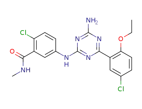 Benzamide,
5-[[4-amino-6-(5-chloro-2-ethoxyphenyl)-1,3,5-triazin-2-yl]amino]-2-chlor
o-N-methyl-