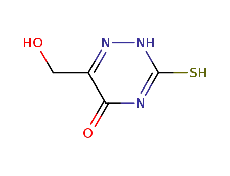 Molecular Structure of 4555-77-5 (1,2,4-Triazin-5(2H)-one, 3,4-dihydro-6-(hydroxymethyl)-3-thioxo- (9CI))
