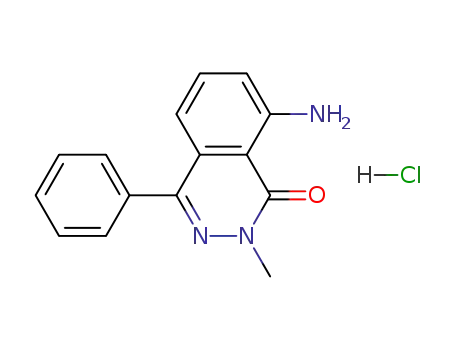 Molecular Structure of 158425-68-4 (1(2H)-Phthalazinone, 8-amino-2-methyl-4-phenyl-, monohydrochloride)