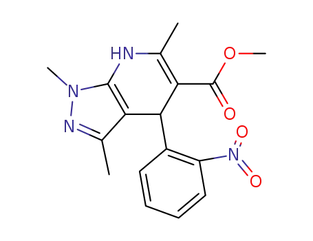 1H-Pyrazolo[3,4-b]pyridine-5-carboxylic acid,
4,7-dihydro-1,3,6-trimethyl-4-(2-nitrophenyl)-, methyl ester