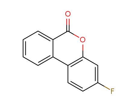 Molecular Structure of 7509-00-4 (3-fluoro-6H-benzo[c]chromen-6-one)