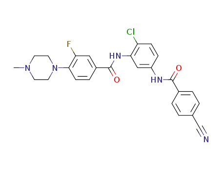 N-[2-chloro-5-(4-cyanobenzamido)phenyl]-3-fluoro-4-(4-methylpiperazin-1-yl)benzamide
