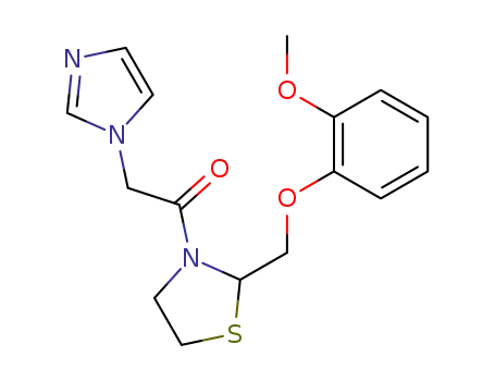 Molecular Structure of 103181-95-9 (3-(1H-imidazol-1-ylacetyl)-2-[(2-methoxyphenoxy)methyl]-1,3-thiazolidine)