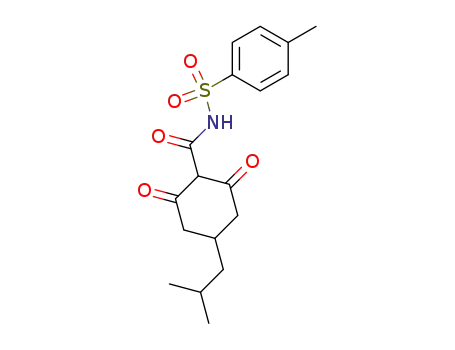 Molecular Structure of 57641-94-8 (Cyclohexanecarboxamide,
N-[(4-methylphenyl)sulfonyl]-4-(2-methylpropyl)-2,6-dioxo-)