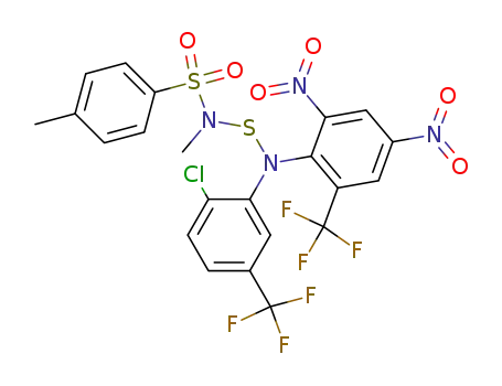 N-[N-[2-chloro-5-(trifluoromethyl)phenyl]-N-[2,4-dinitro-6-(trifluoromethyl)phenyl]aminothio]-N-4-dimethylbenzenesulfonamide