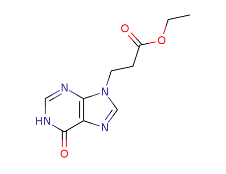 Molecular Structure of 95789-89-2 (9H-Purine-9-propanoic acid, 1,6-dihydro-6-oxo-, ethyl ester)