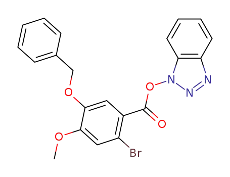 Molecular Structure of 873195-14-3 (5-benzyloxy-2-bromo-4-methoxy benzoic acid benzotriazole-1-yl ester)