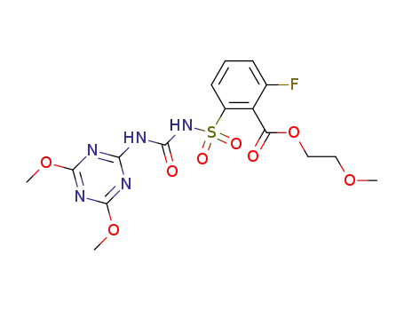 β-Methoxyethyl 6-fluoro-2-[[(4,6-dimethoxy-1,3,5-triazin-2-yl)aminocarbonyl]aminosulfonyl]benzoate