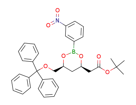 tert-butyl-6-triphenylmethyloxy-3(R),5(S)-(3-nitrophenyl)boranatohexanoate
