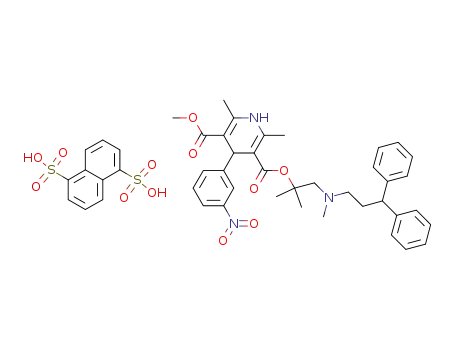 methyl 1,1,N-trimethyl-N-(3,3-diphenylpropyl)-2-aminoethyl 1,4-dihydro-2,6-dimethyl-4-(3-nitrophenyl)pyridine-3,5-dicarboxylate napadisylate