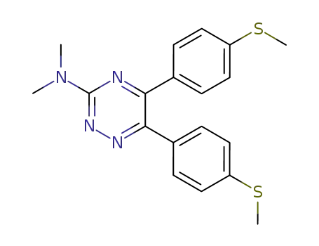 Molecular Structure of 59663-49-9 (1,2,4-Triazin-3-amine, N,N-dimethyl-5,6-bis[4-(methylthio)phenyl]-)