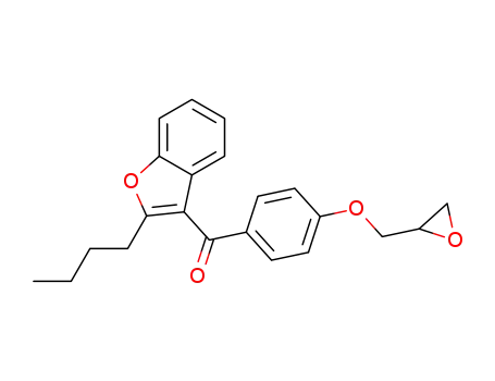 Molecular Structure of 55877-12-8 (2-n-butyl-3-[4'-(2,3-epoxy)propoxybenzoyl]benzofuran)