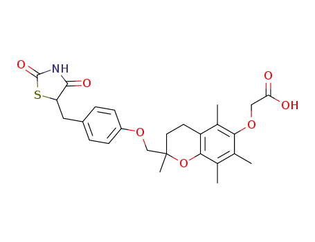 α-{2-[4-(2,4-Dioxothiazolidin-5-ylmethyl)phenoxymethyl]-2,5,7,8-tetramethylchroman-6yloxy}acetic acid