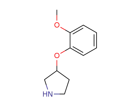 Molecular Structure of 21767-12-4 (3-(2-METHOXYPHENOXY)PYRROLIDINE)