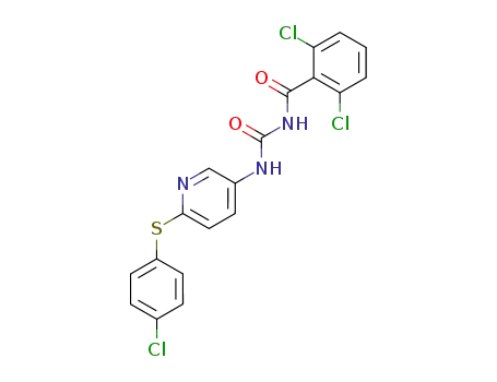 Molecular Structure of 77012-81-8 (1-[6-(4-chloro-phenylsulfanyl)-pyridin-3-yl]-3-(2,6-dichloro-benzoyl)-urea)