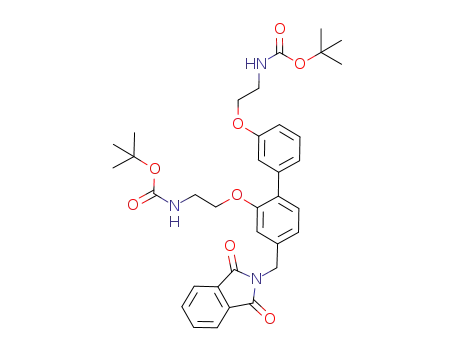 Molecular Structure of 872373-69-8 (2-[2,3'-bis(2-tert-butylocarbonylamino-ethyloxy)-biphenyl-4-ylmethyl]-isoindole-1,3-dione)