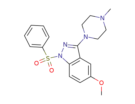 3-(4-methyl-1-piperazinyl)-5-methoxy-1-phenylsulfonyl-1H-indazole