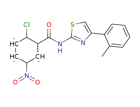 Molecular Structure of 372093-89-5 (Benzamide, 2-chloro-N-[4-(2-methylphenyl)-2-thiazolyl]-5-nitro-)