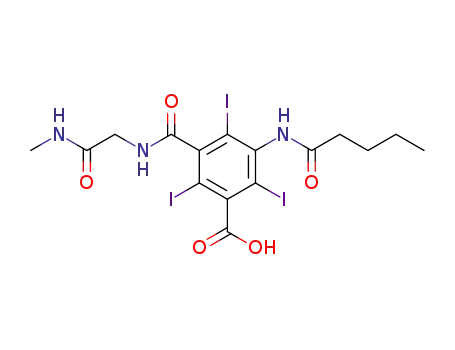 N-(3-carboxy-5-valeroylamino-2,4,6-triiodobenzoyl)-glycine methylamide