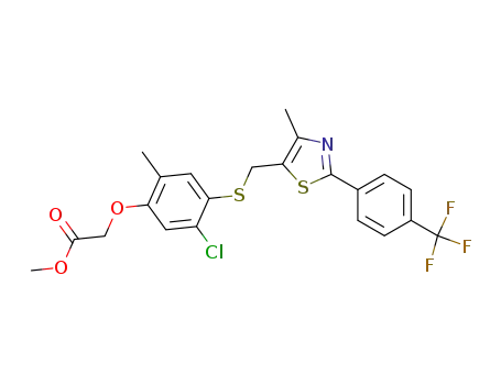 {5-Chloro-2-methyl-4-[4-methyl-2-(4-trifluoromethyl-phenyl)thiazol-5-ylmethylsulfanyl]-phenoxy}-acetic acid methyl ester