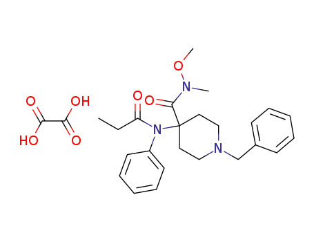 1-benzyl-N-methoxy-N-methyl-4-[phenyl(propionyl)amino]-4-piperidinecarboxamide oxalate