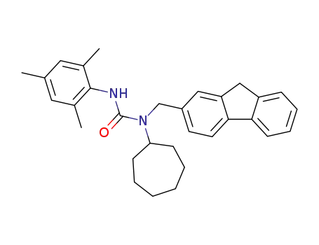 1-cycloheptyl-1-(9H-fluoren-2-ylmethyl)-3-(2,4,6-trimethylphenyl)urea