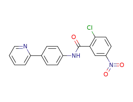 Molecular Structure of 372093-25-9 (Benzamide, 2-chloro-5-nitro-N-[4-(2-pyridinyl)phenyl]-)
