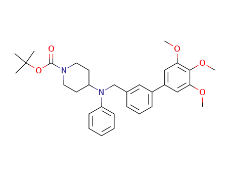 Molecular Structure of 501674-39-1 (1-(tert-Butoxycarbonyl)-4-[N-phenyl-N-[3-(3,4,5-trimethoxyphenyl)benzyl]amino]piperidine)