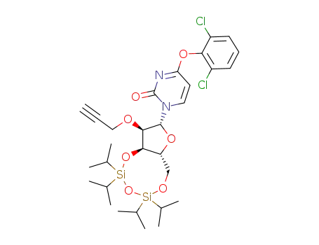 3',5'-O-(tetraisopropyldisiloxan-1,3-diyl)-2'-O-propargyl-4-O-(2,6-dichlorophenyl)uridine