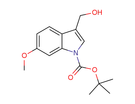 Molecular Structure of 914349-08-9 (1-Boc-3-hydroxymethyl-6-methoxyindole)