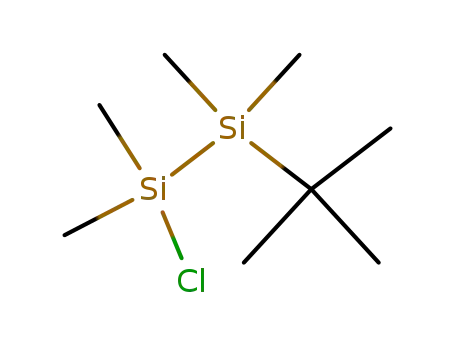 Molecular Structure of 83077-16-1 (Disilane, 1-chloro-2-(1,1-dimethylethyl)-1,1,2,2-tetramethyl-)