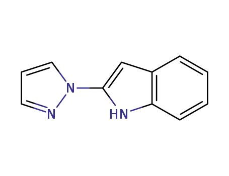 Molecular Structure of 1225068-04-1 (2-(1H-pyrazol-1-yl)-1H-indole)