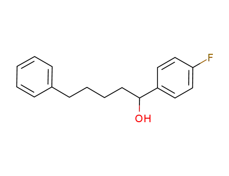 Molecular Structure of 1240790-38-8 (1-(4-fluorophenyl)-5-phenylpentan-1-ol)