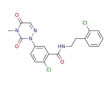 2-Chloro-N-[2-(2-chloro-phenyl)-ethyl]-5-(4-methyl-3,5-dioxo-4,5-dihydro-3H-[1,2,4]triazin-2-yl)-benzamide