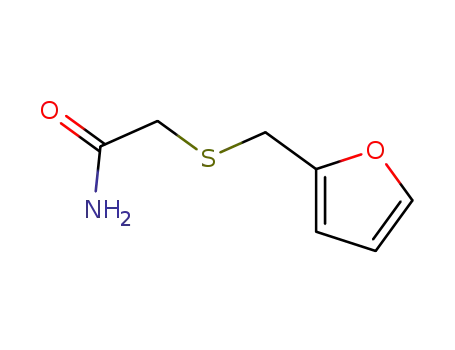 Molecular Structure of 86251-28-7 (2-((Furan-2-ylMethyl)thio)acetaMide)