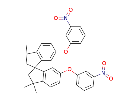 Molecular Structure of 105112-88-7 (1,1'-Spirobi[1H-indene],
2,2',3,3'-tetrahydro-3,3,3',3'-tetramethyl-6,6'-bis(3-nitrophenoxy)-)