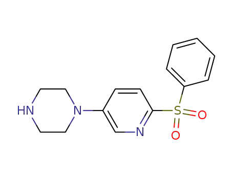 Molecular Structure of 594847-72-0 (Piperazine, 1-[6-(phenylsulfonyl)-3-pyridinyl]-)