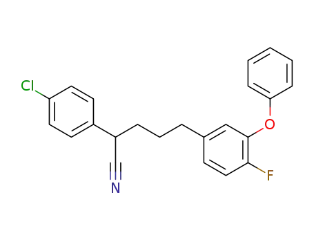 Molecular Structure of 106014-81-7 (Benzenepentanenitrile, a-(4-chlorophenyl)-4-fluoro-3-phenoxy-)