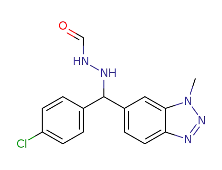 2-[(4-chlorophenyl)(1-methyl-1H-benzotriazol-6-yl)methyl]hydrazinecarboxaldehyde