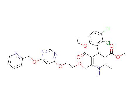 4-<2-{[4-(2,3-Dichlorophenyl)-3-ethoxycarbonyl-5-methoxycarbonyl-6-methyl-1,4-dihydropyrid-2-yl]methoxy}ethoxy>-6-(2-pyridylmethoxy)pyrimidine